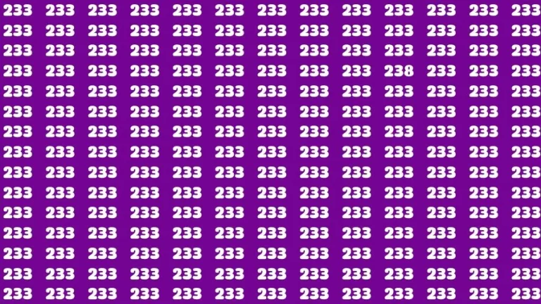 Optical Illusion Brain Challenge: If you have Hawk Eyes Find the Number 238 in 15 Secs