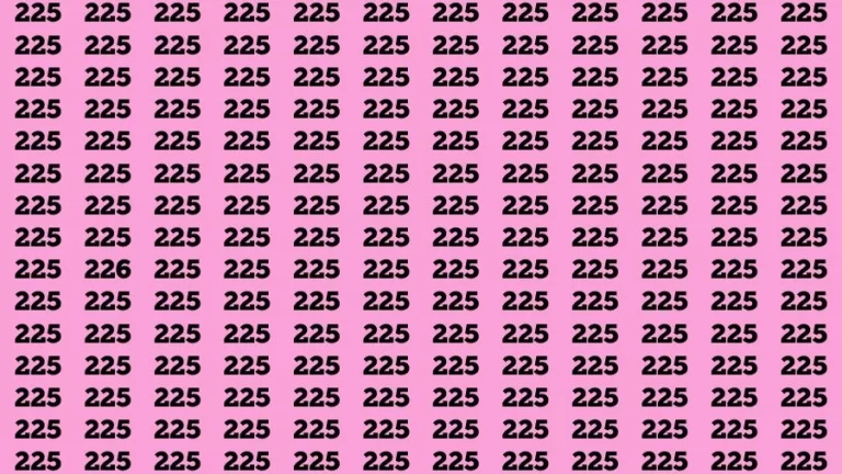 Optical Illusion Brain Challenge: If you have 50/50 Vision Find the number 226 in 12 Secs