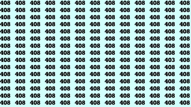 Optical Illusion Brain Challenge: If you have Hawk Eyes Find the Number 403 in 15 Secs