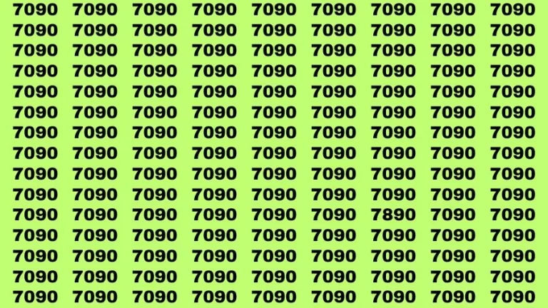 Optical Illusion Brain Challenge: If you have Hawk Eyes Find the Number 7890 among 7090 in 15 Secs