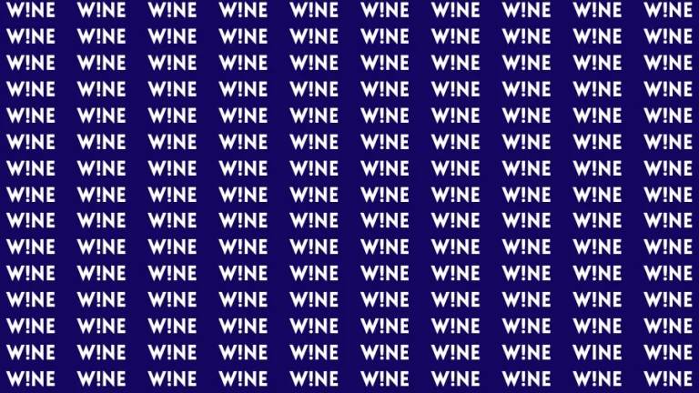 Test Visual Acuity: If you have Hawk Eyes Find the Word Wine in 15 Secs