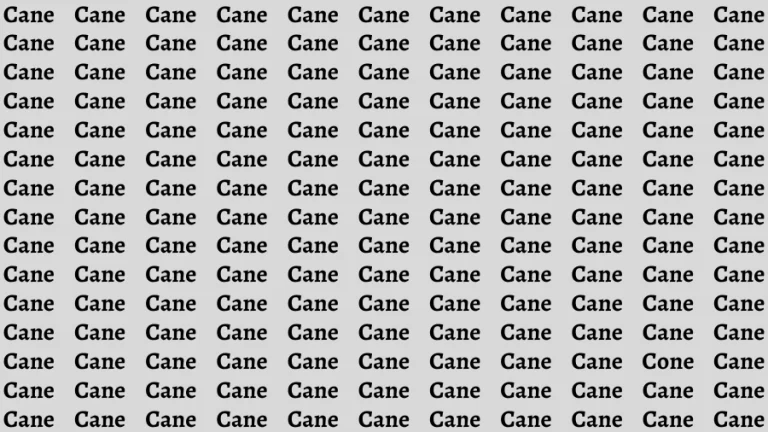 Observation Brain Test: If you have Sharp Eyes Find the word Cone in 20 Secs