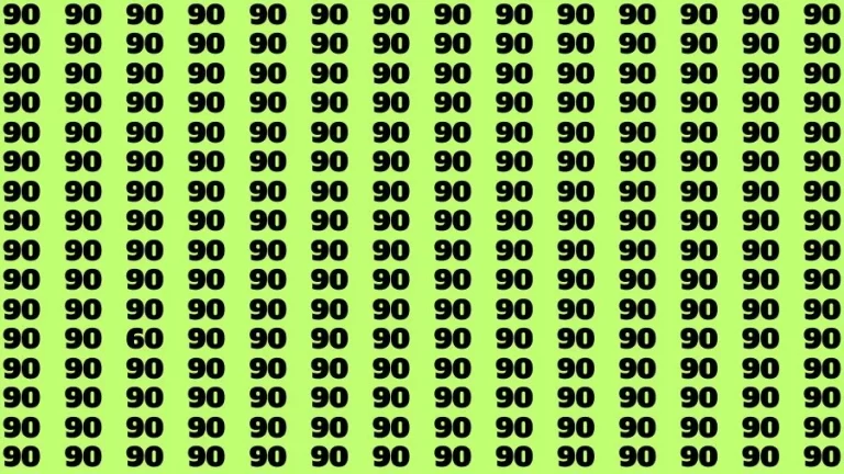 Optical Illusion Brain Test: If you have Eagle Eyes Find the Number 60 among 90 in 15 Secs