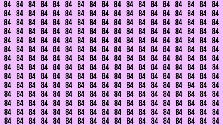 Observation Brain Challenge: If you have Hawk Eyes Find the Number 94 in 15 Secs