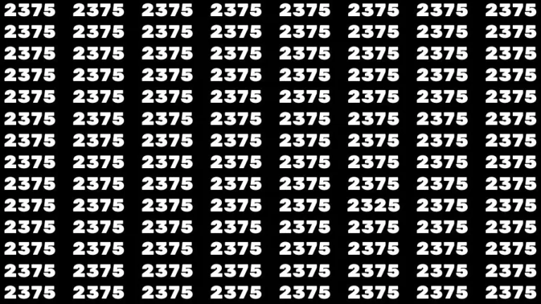 Optical Illusion Brain Test: If you have Sharp Eyes Find the Number 2325 in 20 Secs