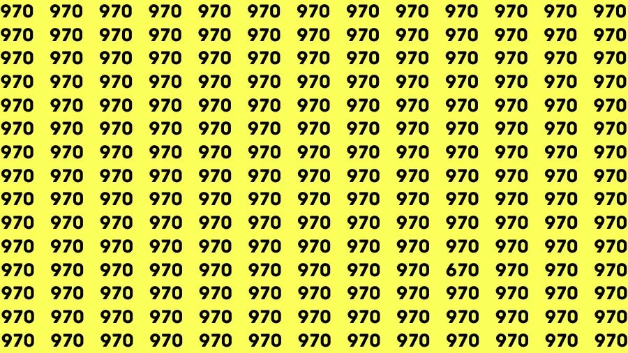 Optical Illusion Brain Test: If You Have Eagle Eyes Find The Number 670 ...