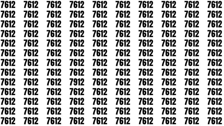 Observation Find it Out: If you have Sharp Eyes Find the number 7912 in 20 Secs