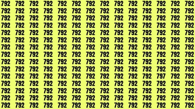 Observation Skill Test: If you have Sharp Eyes Find the Number 797 in 15 Secs