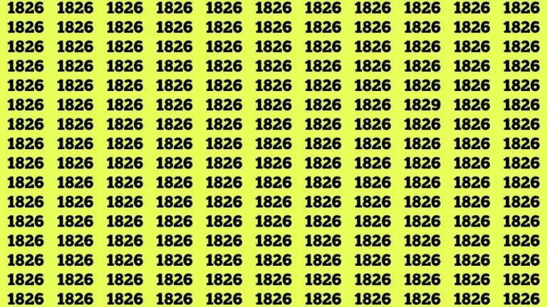 Optical Illusion Brain Challenge: If you have Hawk Eyes Find the Number 1829 in 15 Secs