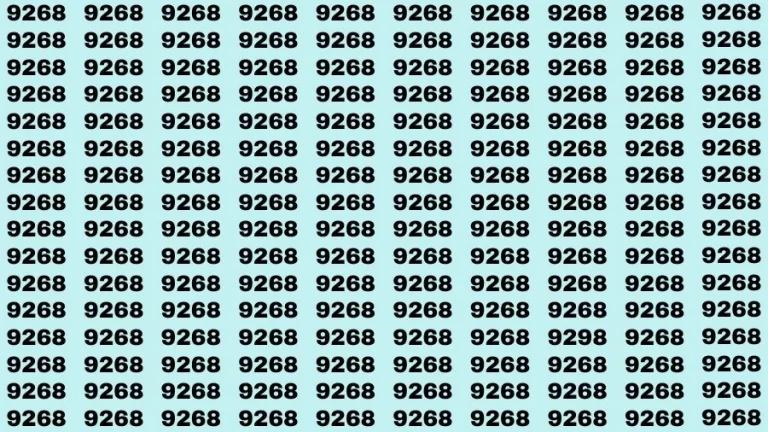 Optical Illusion Brain Test: If you have Sharp Eyes Find the number 9298 in 20 Secs