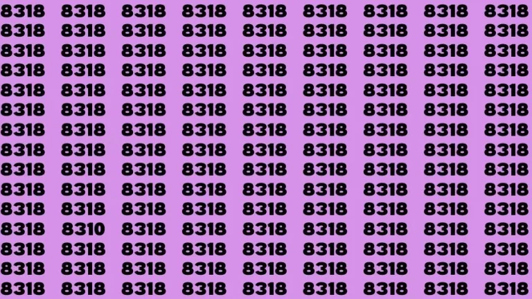 Optical Illusion Brain Test: If you have Eagle Eyes Find the number 8310 in 15 Secs