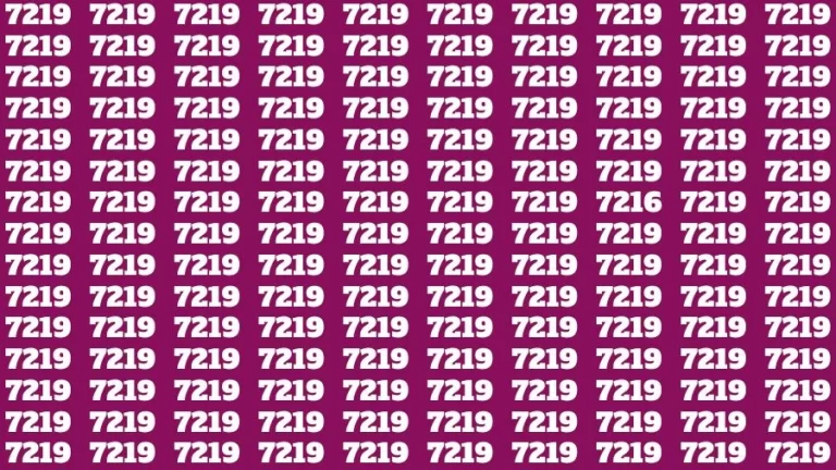 Optical Illusion Brain Challenge: If you have Hawk Eyes Find the Number 7216 in 15 Secs