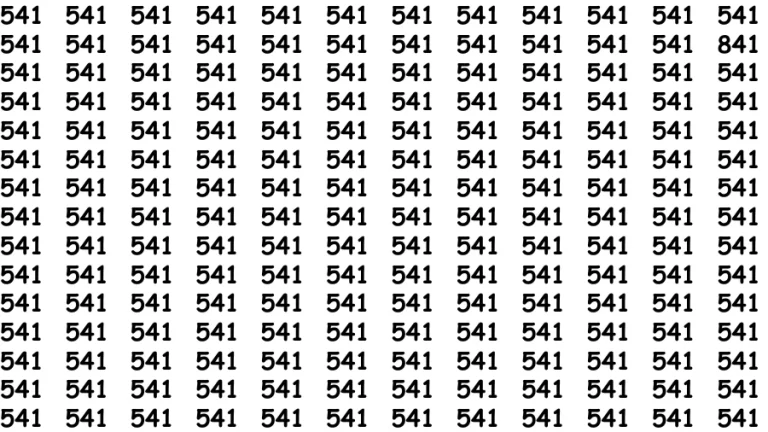 Observation Find it Out: If you have Sharp Eyes Find the number 841 in 20 Secs