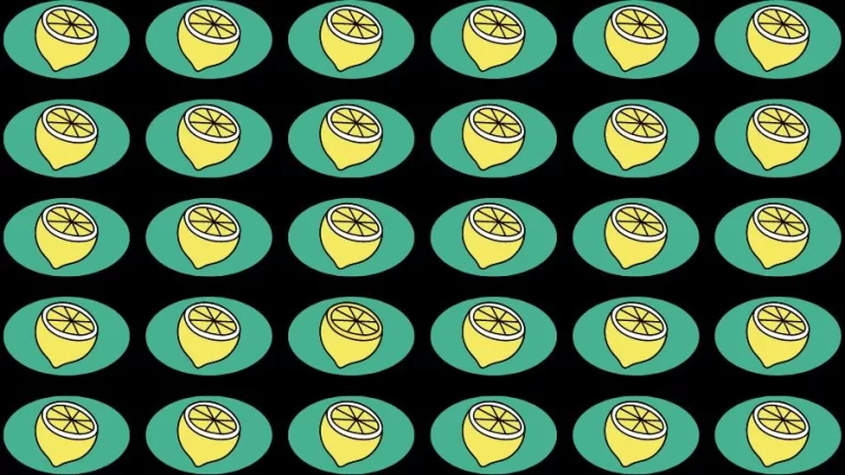 Optical Illusion Challenge: If you have Eagle Eyes find the Odd Lemon in 15 Seconds