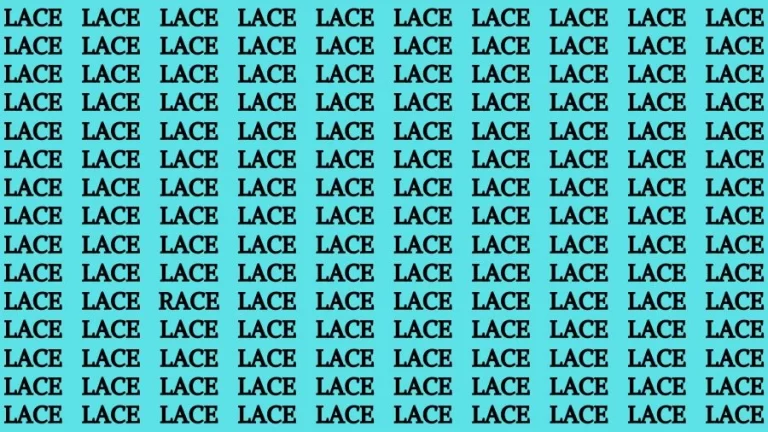 Optical Illusion Brain Challenge: If you have Eagle Eyes Find the Word Race in 15 Secs