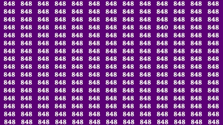 Optical Illusion Brain Test: If you have Sharp Eyes Find the Number 840 in 20 Secs