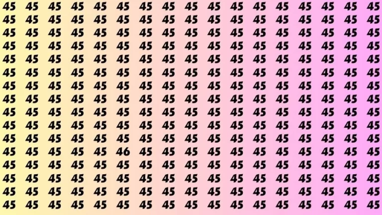 Optical Illusion Brain Test: If you have Sharp Eyes Find the Number 46 in 20 Secs