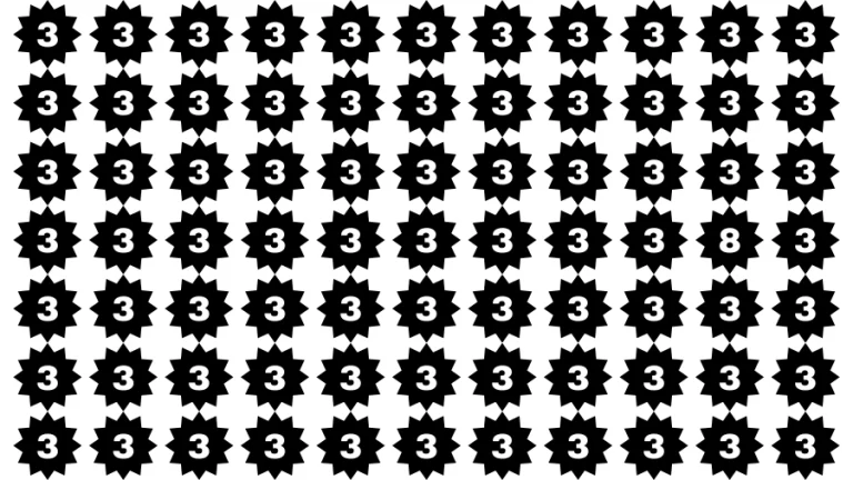 Test Visual Acuity: If you have Eagle Eyes Find the number 8 in 12 Secs