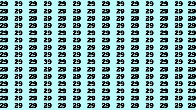 Observation Skill Test: If you have Sharp Eyes Find the Number 39 in 15 Secs