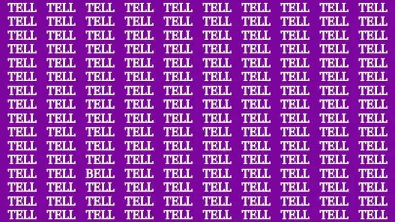 Optical Illusion Brain Challenge: If you have Eagle Eyes Find the Word Bell in 15 Secs