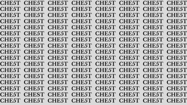 Test Visual Acuity: If you have Eagle Eyes Find the Word Chest in 12 Secs