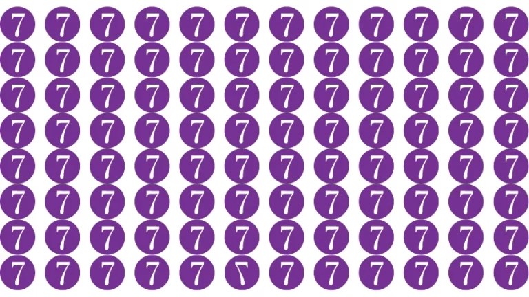 Test Visual Acuity: If you have Eagle Eyes Find the Inverted 7 in 12 Secs