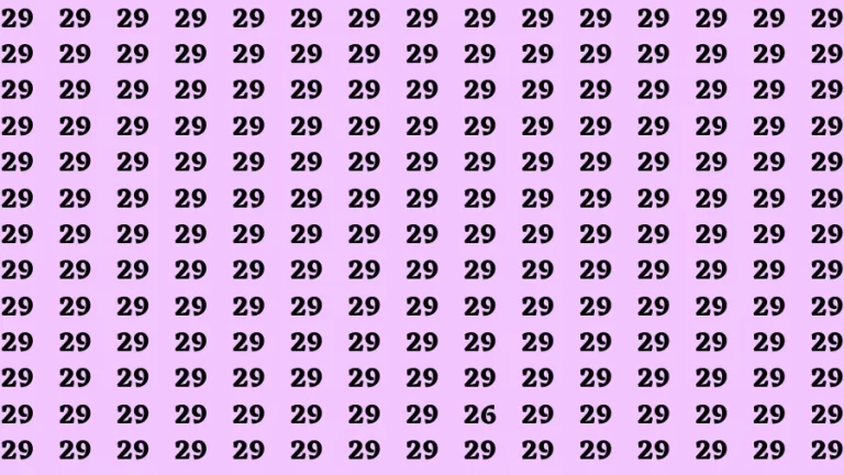 Test Visual Acuity: If you have Eagle Eyes Find the Number 26 among 29 in 15 Secs