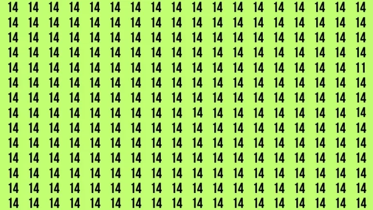 Visual Test: If you have Eagle Eyes Find the Number 11 in 15 Secs