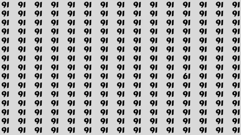 Optical Illusion Brain Test: If you have Eagle Eyes Find the Number 61 among 91 in 15 Secs