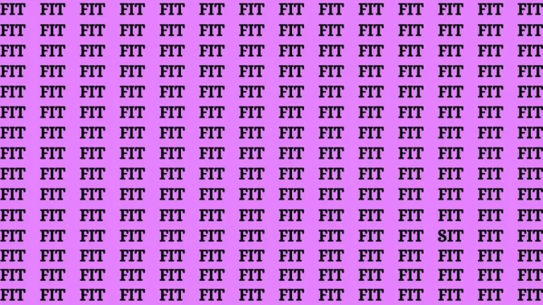 Observation Skill Test: If you have Keen Eyes Find the Word Sit in 15 Secs