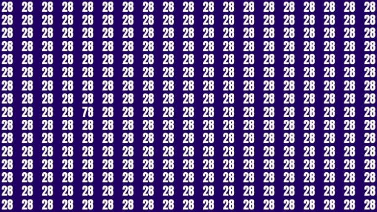 Optical Illusion Brain Challenge: If you have Hawk Eyes Find the Number 78 in 15 Secs