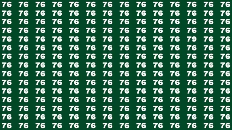 Observation Skill Test: If you have Sharp Eyes Find the Number 79 in 15 Secs