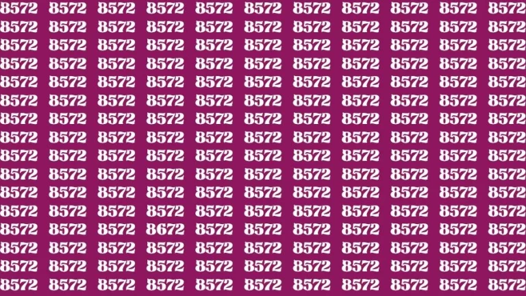 Optical Illusion Brain Test: If you have Sharp Eyes Find the number 8672 in 15 Secs