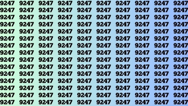 Optical Illusion Brain Test: If you have Eagle Eyes Find the Number 9347 among 9247 in 15 Secs