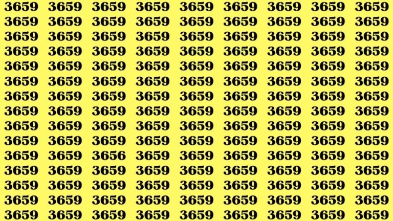 Optical Illusion Brain Test: If you have Sharp Eyes Find the Number 3656 in 20 Secs