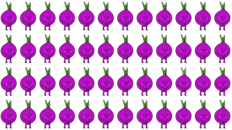 Optical Illusion Brain Test: If you have Eagle Eyes find the Odd Onion in 12 Seconds