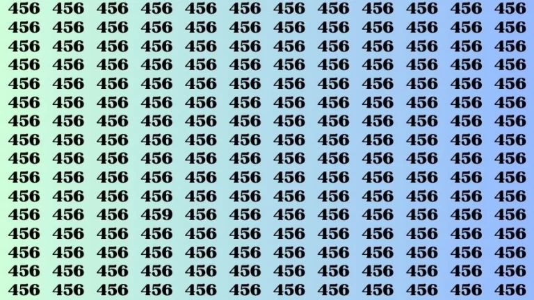 Observation Skill Test: If you have Sharp Eyes Find the Number 459 in 15 Secs