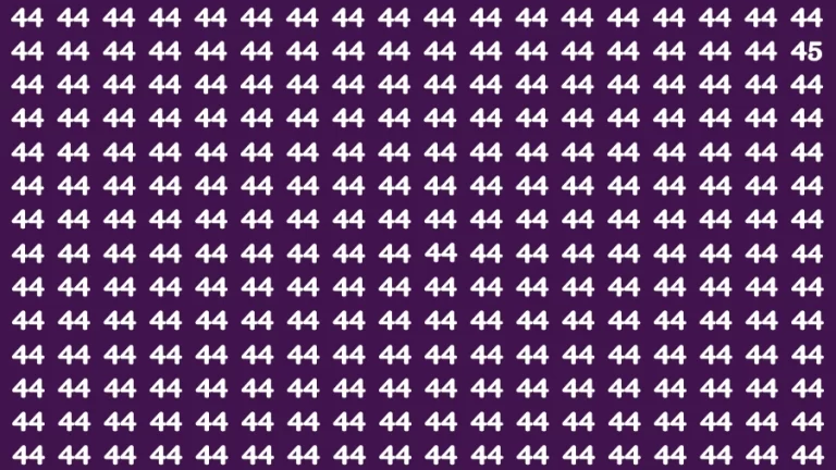 Observation Brain Challenge: If you have Hawk Eyes Find the Number 45 in 15 Secs