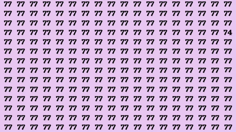 Test Visual Acuity: If you have Eagle Eyes Find the Number 74 in 12 Secs