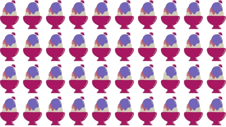 Optical Illusion Visual Test: If you have Eagle Eyes find the Odd Ice cream in 18 Seconds