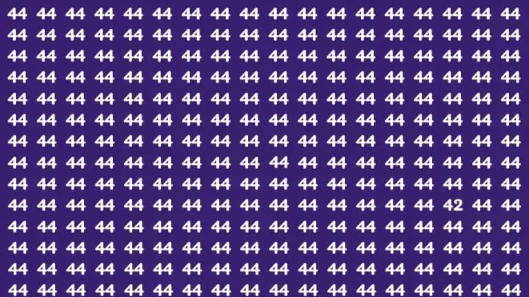 Observation Visual Test: If you have Hawk Eyes Find the Number 42 in 12 Secs