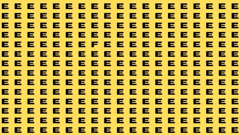 Observation Visual Test: If you have 50/50 Vision Find the Letter F in 15 Secs