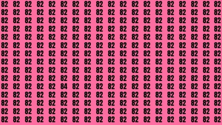 Test Visual Acuity: If you have Eagle Eyes Find the Number 84 among 82 in 14 Secs