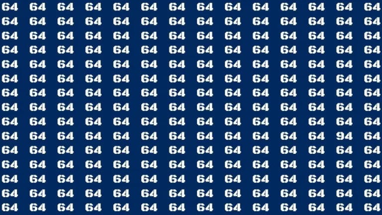 Observation Find it Out: If you have 50/50 Vision Find the number 94 in 18 Secs