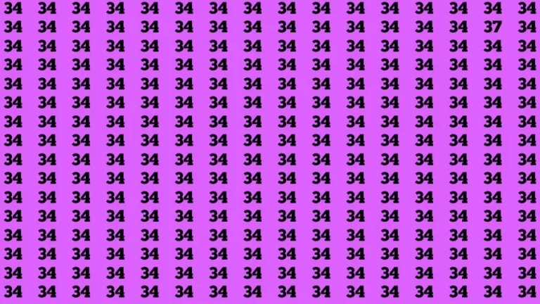 Observation Visual Test: If you have Hawk Eyes Find the Number 37 in 13 Secs