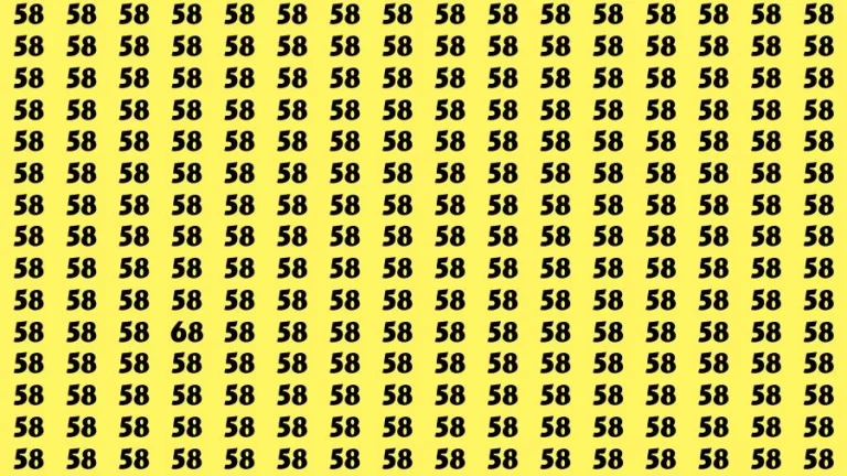 Visual Test: If you have Sharp Eyes Find the Number 68 in 20 Secs