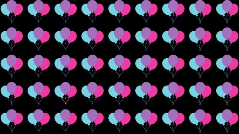 Optical Illusion Brain Challenge: If you have Eagle Eyes find the Odd Balloon in 15 Seconds