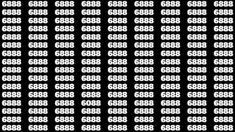 Optical Illusion Visual Test: If you have Sharp Eyes Find the Number 6088 in 15 Secs