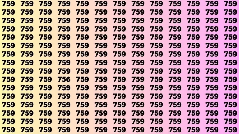 Optical Illusion Brain Challenge: If you have 50/50 Vision Find the number 756 in 15 Secs