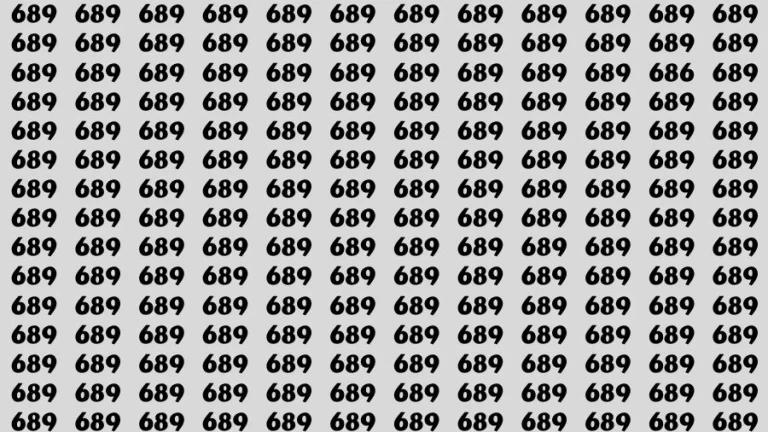 Optical Illusion Brain Challenge: If you have 50/50 Vision Find the number 686 in 18 Secs